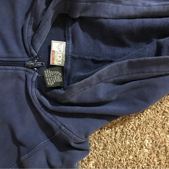 Vintage Roxy blue, light, zip-up sweatshirt - Picture 2 of 4